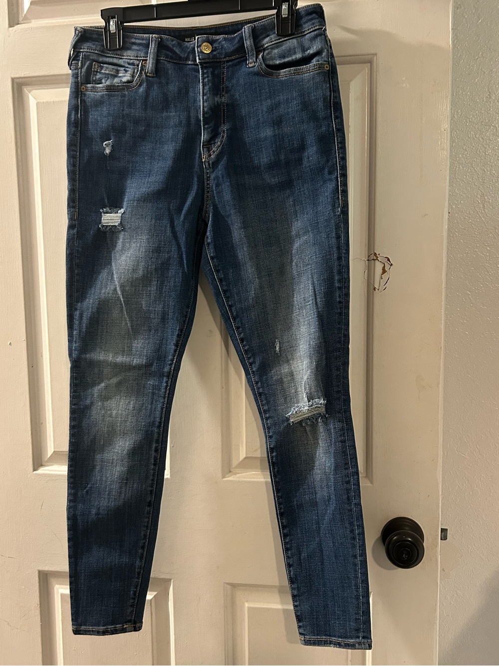 True Religion Dark Blue Distressed Skinny Jeans